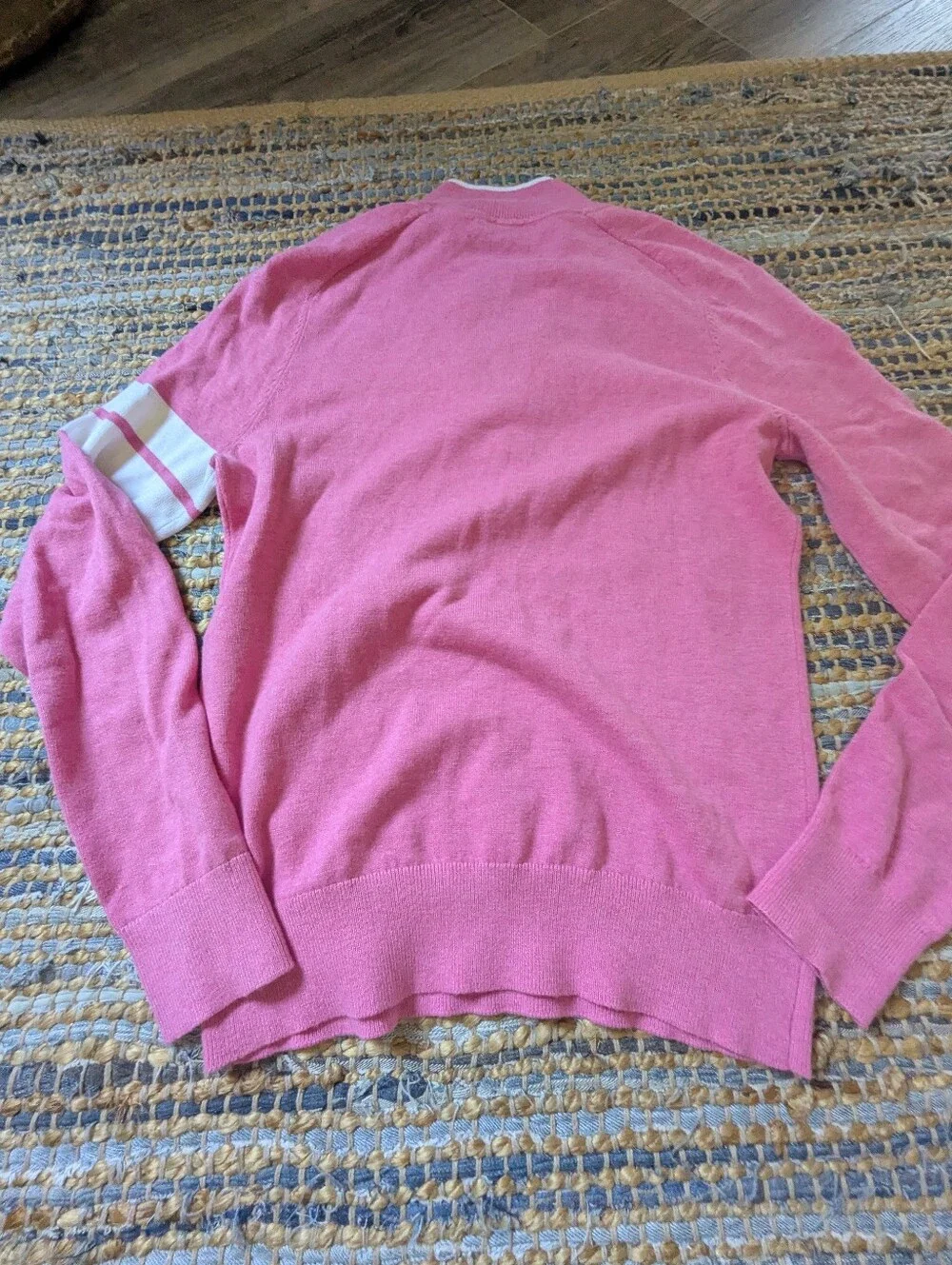 Vineyard Vines Pink Quarter Zip Sweater XS Preppy Coastal Soft Norm Golf Tennis